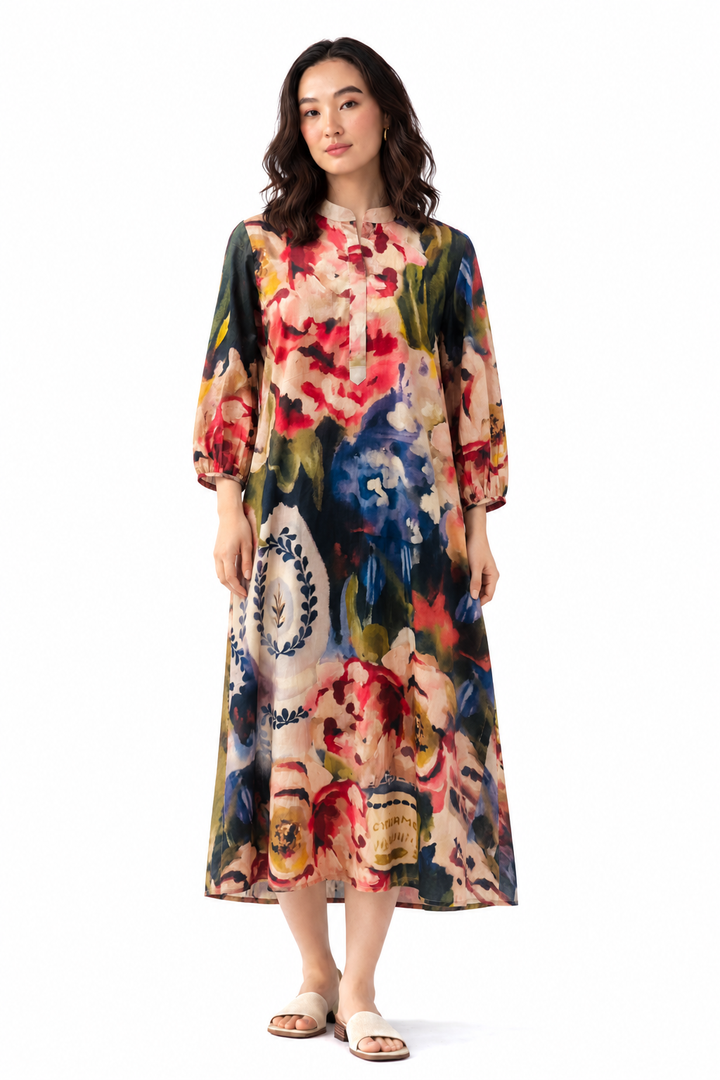 Oilpaint Garden Dress