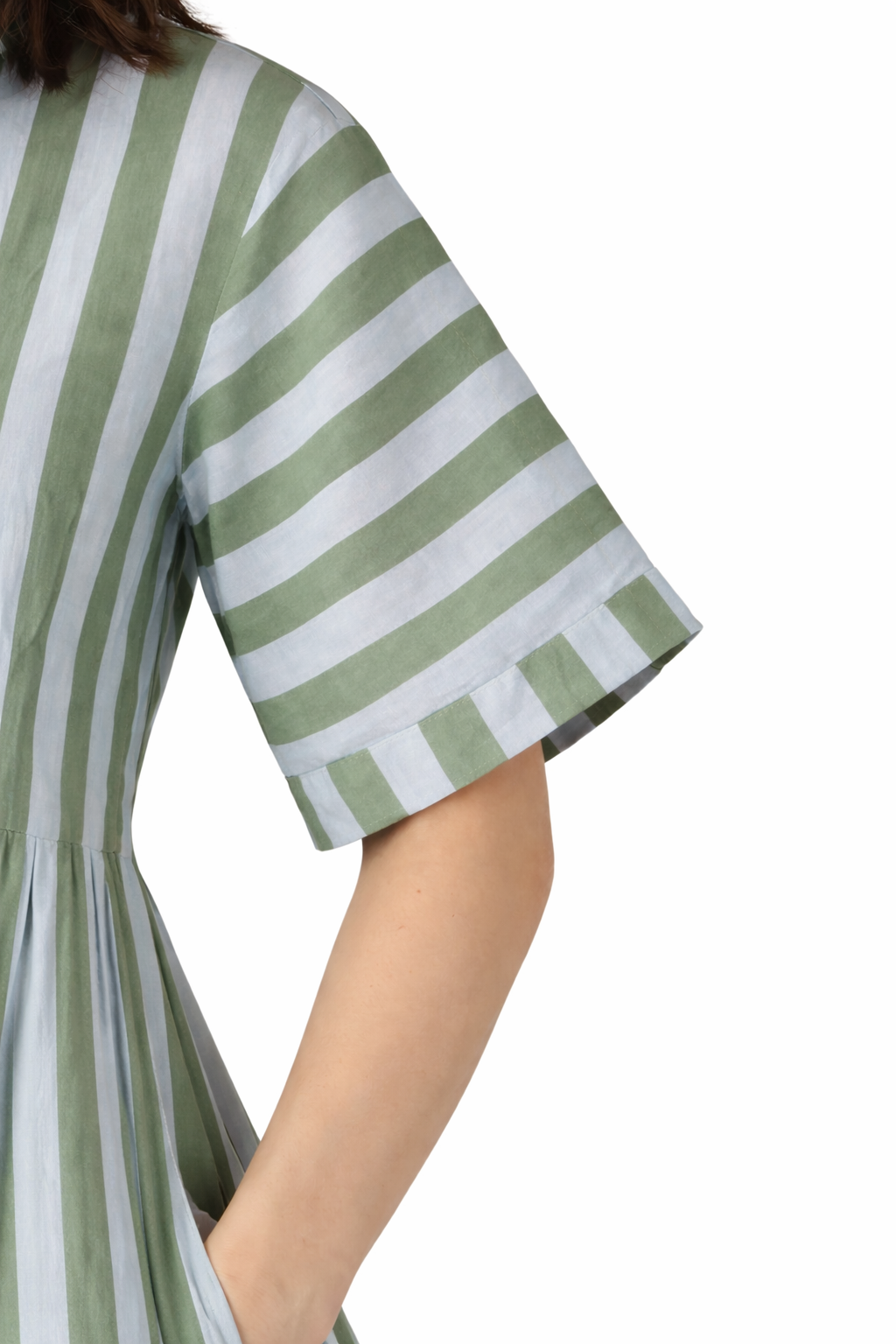 Sage stripe Dress