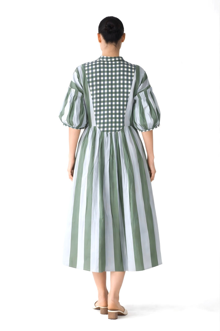 Vintage Stripe Midi dress