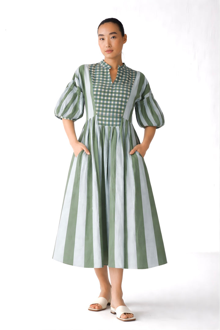 Vintage Stripe Midi dress