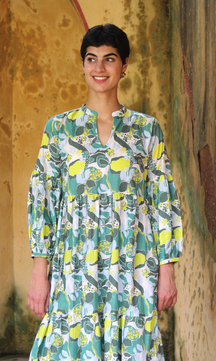 Green Cosmos Dress