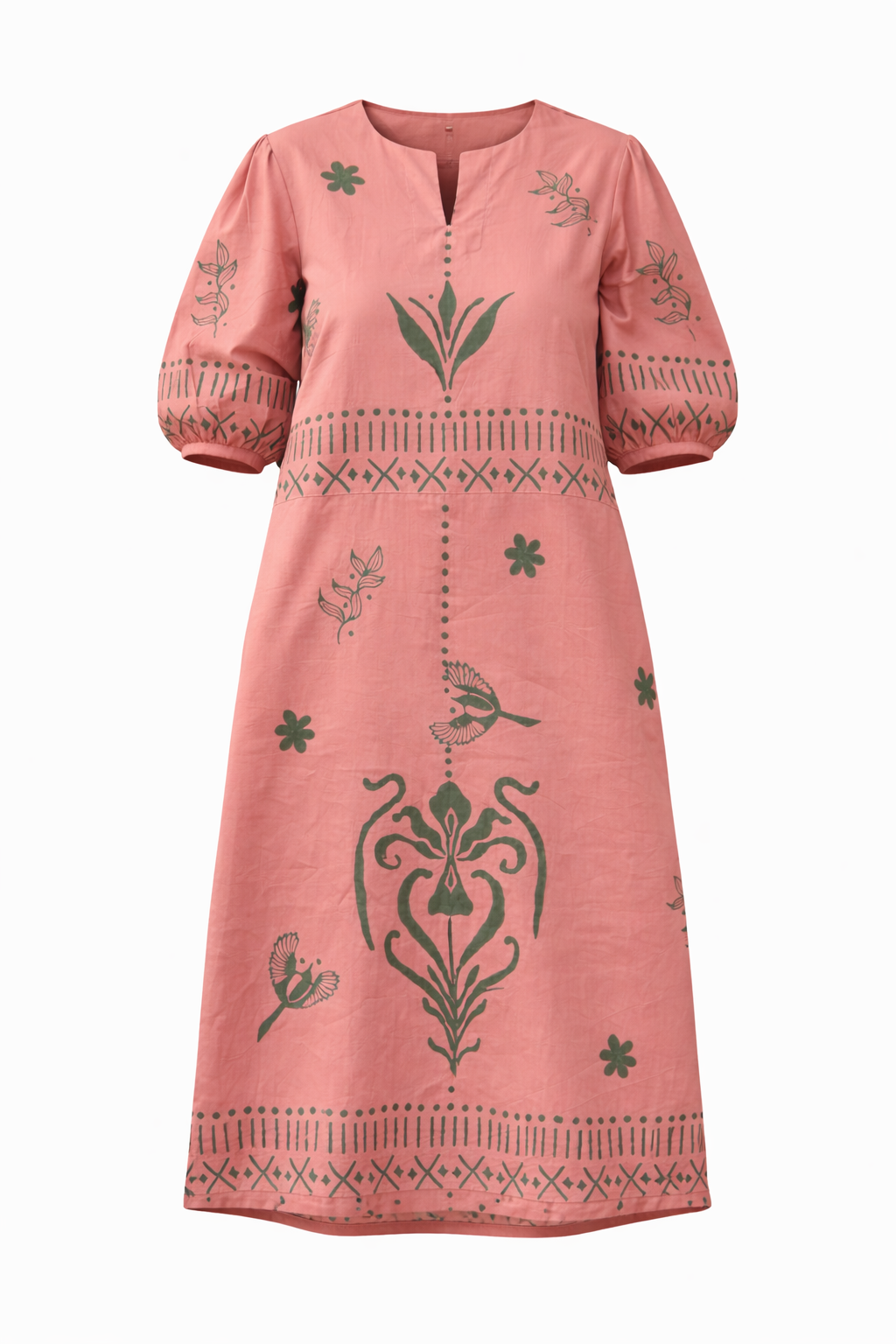 Ruffled Midi Pink Dress