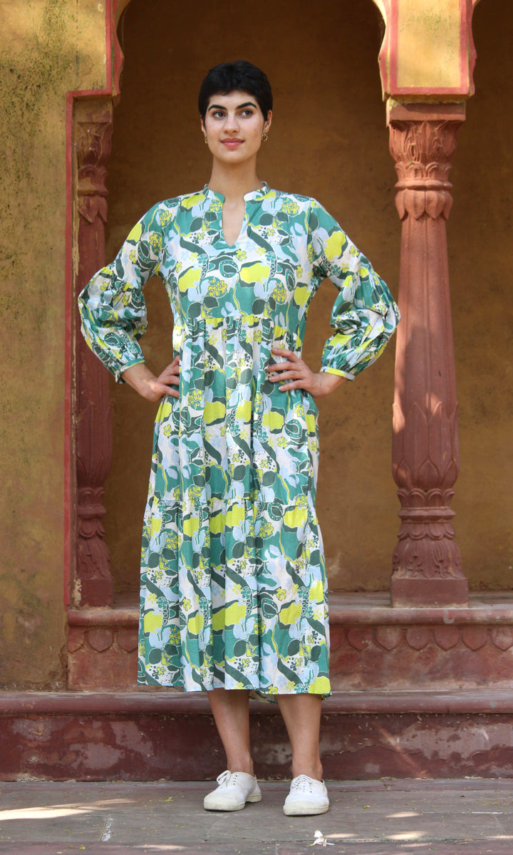 Green Cosmos Dress