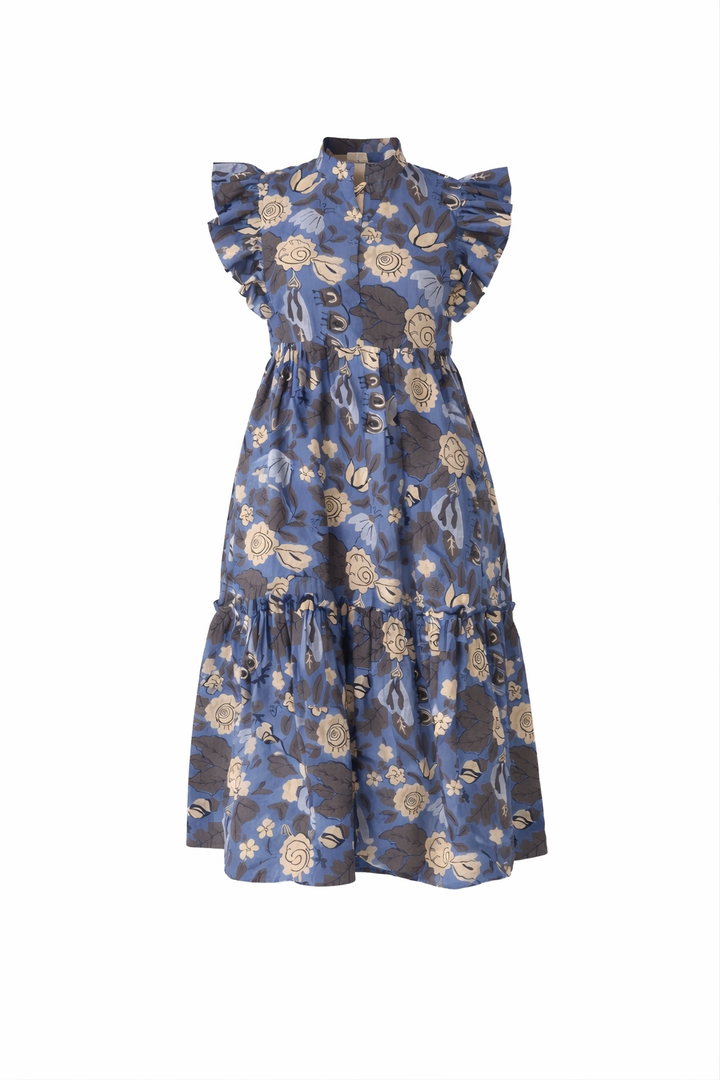 Floral Graffiti Midi Dress