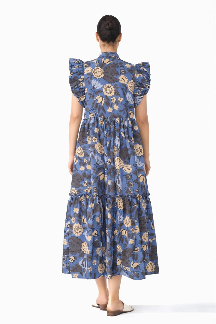 Floral Graffiti Midi Dress