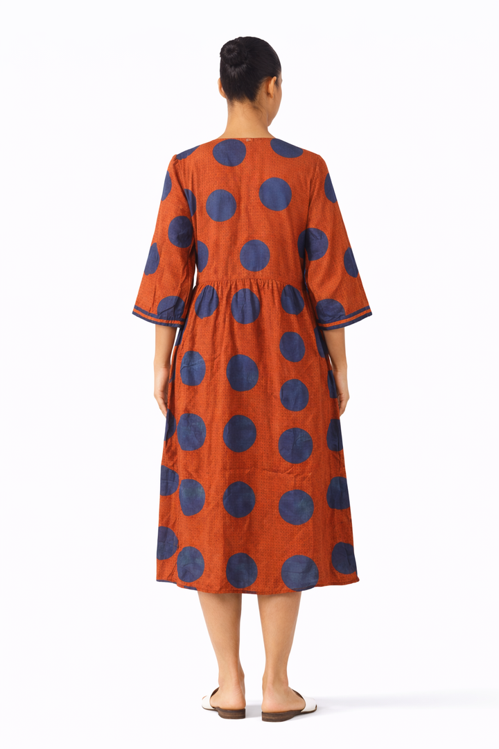 Rust Aura Midi Dress