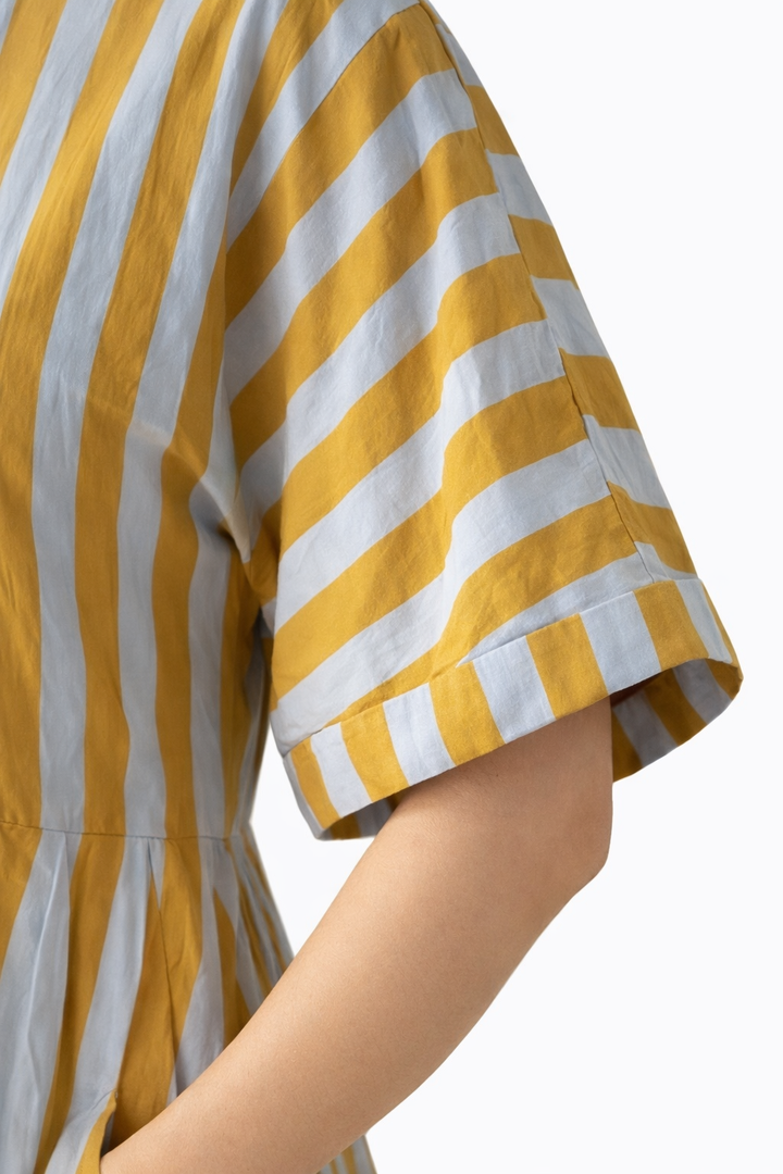 Golden Stripe Midi dress