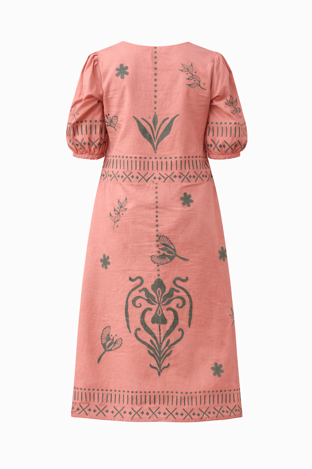 Ruffled Midi Pink Dress