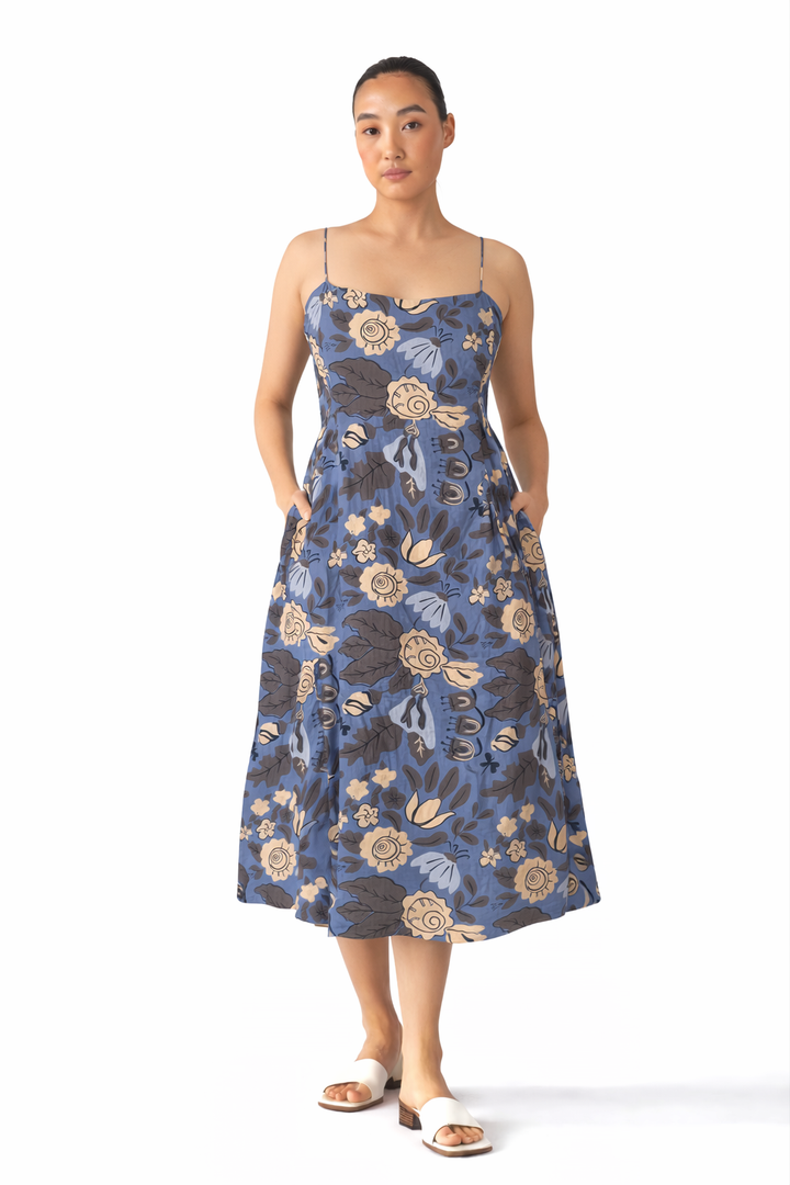 Floral Graffiti Slip Dress