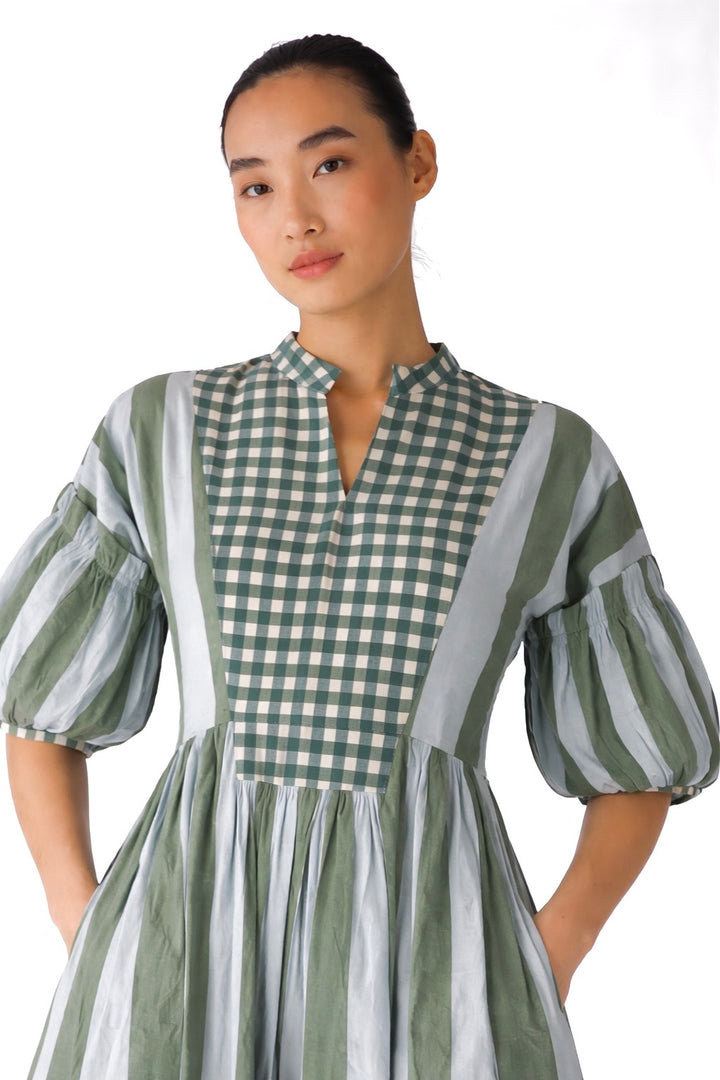 Vintage Stripe Midi dress