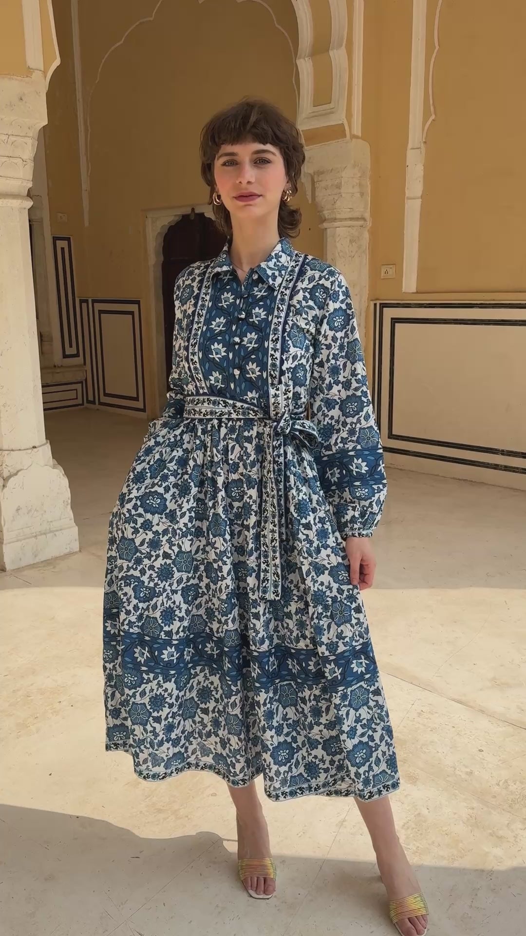 Blue Marigold Dress